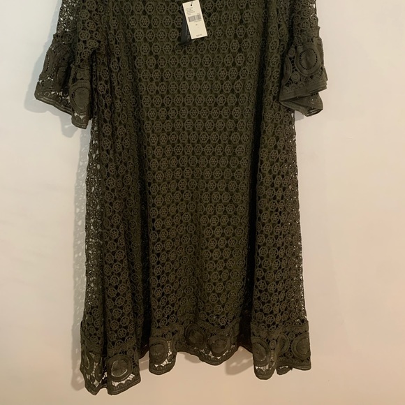Lane Bryant Green Lace Dress Size 16 - Picture 6 of 6